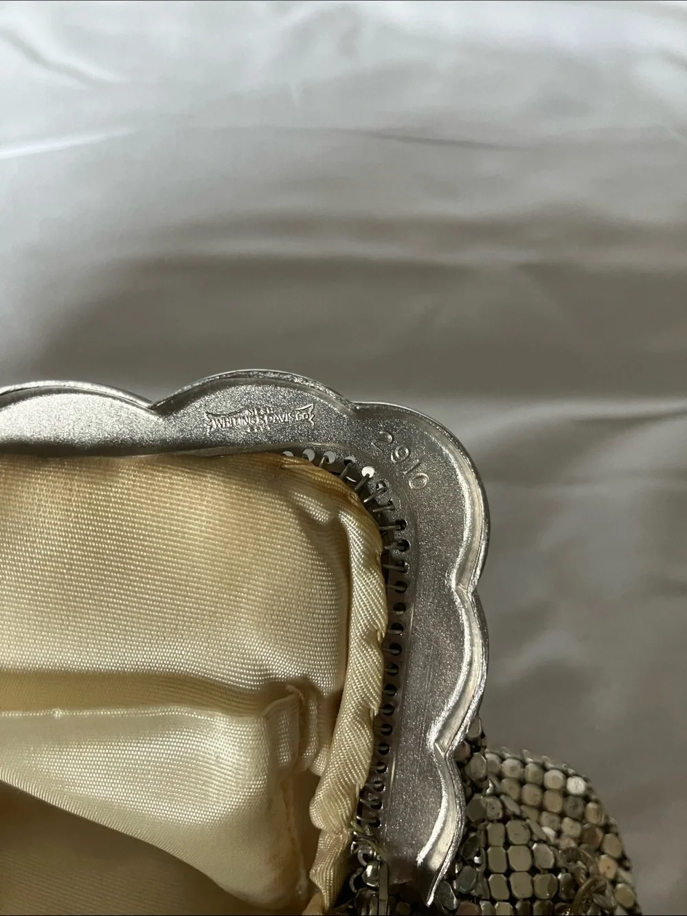 Silver Sequin Evening Clutch Handbag